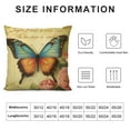 thumbnail image 5 of COMIO  Butterfly Pattern Throw Pillow Covers Vintage Style Home Decorative Cushion Cover Yellow&amp;Pink Flowers Pillowcase, 5 of 5