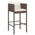 thumbnail image 5 of vidaXL Patio Bar Set 7 Piece Wicker Table and Stool with Cushions Poly Rattan, 5 of 9