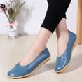 thumbnail image 2 of NIEWTR Loafers for Women Casual Slip On Flats Shoes Low Top Walking Boat Shoe Women's Shoes Flats Leather (6,Blue), 2 of 5