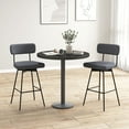thumbnail image 2 of Gymax Bar Stools Set of 2 Modern Upholstered 360ºSwivel Bar Chairs 29'' Bar Height Barstools Grey, 2 of 8