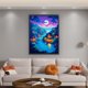 thumbnail image 2 of (11CTACC-3220__C__ 50x65) Hilo algodón ecológico para bordado 11CT impresión 3 hebras 50x65cm Kit serie paisaje en punto cruz Moonlight River House, 2 of 9