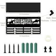 thumbnail image 2 of Equestrian Medal Holder Trophy Shelf Display with 12 Hooks Horsemanship Horse Metal Medal Hanger for Wall Mount Hold 60+ Sports Medals Organizer Rack with Shelf for Awards Race 15.7x8x4Inch, 2 of 9