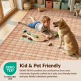 thumbnail image 4 of Design&I 6'x9' Washable Area Rug Oversized Skid-Resistant Checkered Dot Geometric Plaid Contemporary Beige Neutral Terracotta for Living Room, Family Indoor, 4 of 7