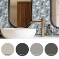 thumbnail image 5 of The Tile Life Seashell 2x4 Cyan Glass Fish Scale Backsplash Wall Tile - 1 Sheet (0.92 Sq. ft.), 5 of 14