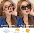 thumbnail image 3 of Gafas Fotocromáticas Anti Radiación Para Mujeres Hombres Marco Cuadrado Grande Poligonal Luz Azul De Ojo Percepción De La Cambio De Color Sol, 3 of 4
