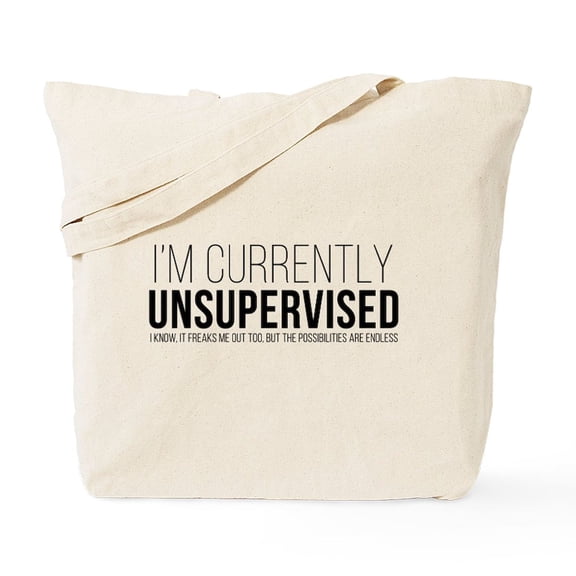 CafePress - Currently Unsupervised Tote Bag - Unisex Canvas Tote Bag, Beige, 1-Piece