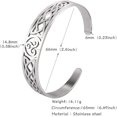 thumbnail image 2 of Brazalete con símbolo de Triskele, brazalete de acero inoxidable con nudo celta de la Trinidad irlandesa, amuleto vintage, joyería, regalos para hombres, mujeres y adolescentes, 2 of 5