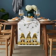 thumbnail image 2 of Yellow Bees Gnomes Table Runner - 120 Inch Long, Kitchen Dining Table Runner Dresser Scarves, Spring Floral Branches Modern Art Farmhouse Decor for Coffee Tables Wedding Party Banquet, 2 of 8