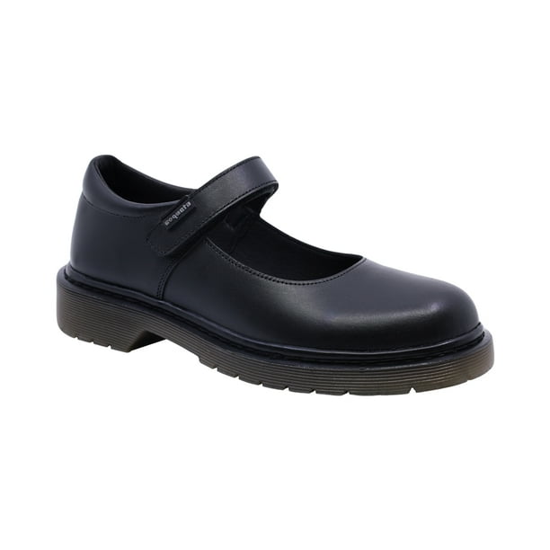 Zapato escolar Coqueta para niña de piel negro Martín con suela robusta