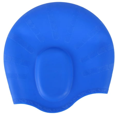 - Swim Cap for Long Hair Silicone Swimming Hat with Ear Pockets for Men and Women