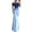 Blue, variant on Laqbezok Women's Gradient Off-Shoulder Maxi Dress, French Chic Slim Fit Evening Gown, Ombre Ruched Mermaid Dress for Party Wedding