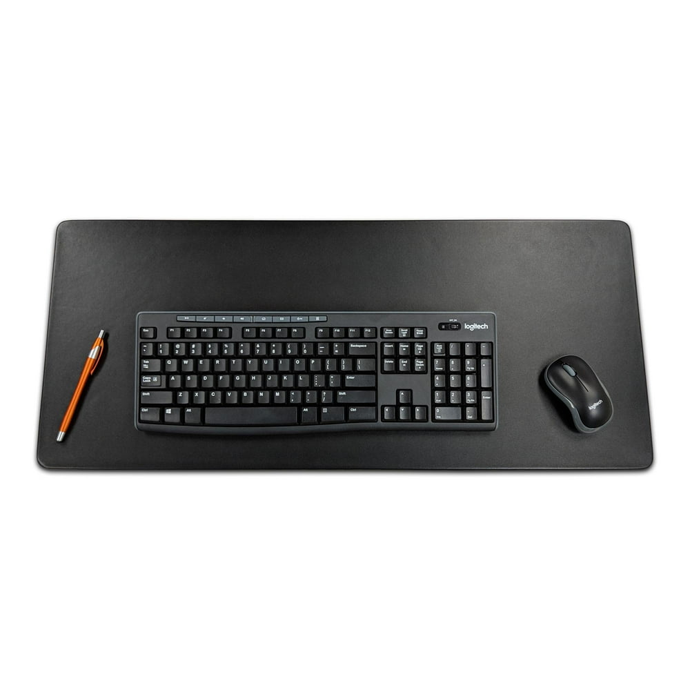 Black Leather 30" x 12.5" Keyboard/Mouse Desk Mat