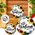thumbnail image 1 of WREESH Farmhouse-Decorations-Housewarming-Butterfly Welcome Sign Decorative Home Garden, 1 of 8