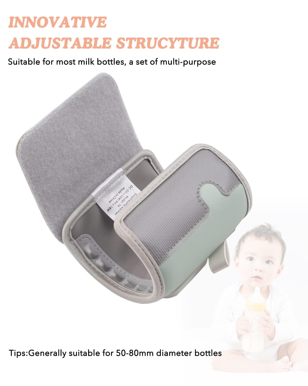 Portable Bottle Warmer for Baby Breastmilk, USB Charge and Accurate Heating of Car and Travel Bottle Warmer,Adjustable Gear and Automatic Insulation Bottle Warmer for Baby Milk… (Green)