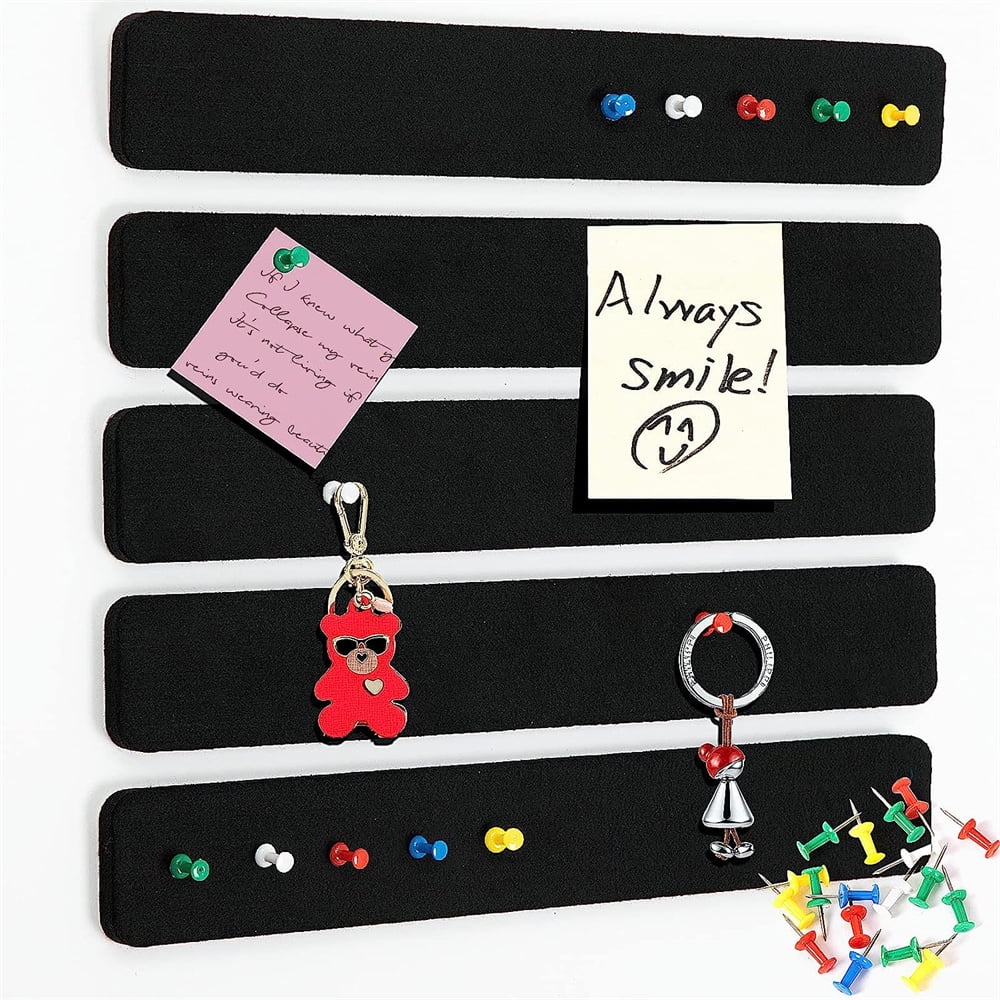 NOGIS Felt Pin Board Bar Strips SelfAdhesive Bulletin Board Strip for