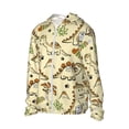 thumbnail image 2 of Fotbe Cartoon Dinosaurs Men's Women's UPF 50+ Sun Protection Jacket Hooded Cooling Shirt with Pockets Hiking Outdoor Performance-Small, 2 of 9