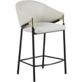 thumbnail image 2 of Pemberly Row Sloped Arm Counter Height Stool in Beige & Glossy Black - Set of 2, 2 of 8
