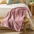 thumbnail image 2 of Better Homes & Gardens Textured Velvet Plush Oversized Couch Throw Blanket, Violet Gem, 2 of 8