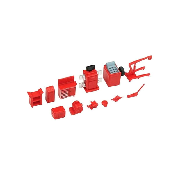 serony 15 Pieces Model Car Diorama Miniature Repair Shop Accessory