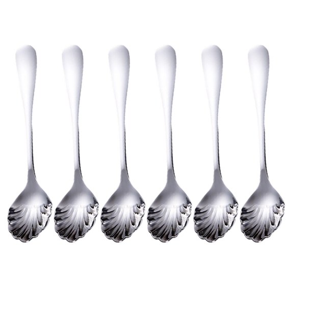 6pcs Stainless Steel Teaspoon Fork Travel Surface Vintage Cutlery Set