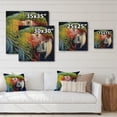 thumbnail image 4 of Designart "Parrot in a Tropical Paradise III" Animals Print on Natural Pine Wood, 4 of 5