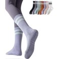 thumbnail image 2 of 7 pairs Women Yoga Socks Ballet Pilates Non-Slip Gym Trampolines Grip Sticky Gripper Workout with Arch Support floor Breathable Soft Sport Socks, 2 of 5