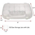 thumbnail image 4 of The Beadsmith Personality Case - Clear Storage Organizer Box, 8 x 8.5 x 1.75 inches - Includes 12 Small Containers with lids – 1.5 x 1.5 inches, Molded Case with Built-in Handle, 4 of 6