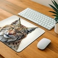 thumbnail image 4 of Bobcat Face Illustration Mouse Pad Low Profile Gaming Mat, 4 of 7