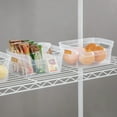 thumbnail image 4 of Sterilite Set (2) Small Open Bins, Clear Plastic, Easy Access Bin with Scoop Front, 8 Count, 4 of 8