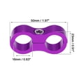 thumbnail image 3 of 4 Pcs AN8 Car Hose Separator Clamp Aluminum Alloy Fuel Line Mounting Divider Fitting Adapter Purple, 3 of 6