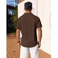 thumbnail image 6 of COOFANDY Men's Short Sleeve Knit Shirts Summer Beach Shirt Wedding Untucked No Iron Shirts, 6 of 7