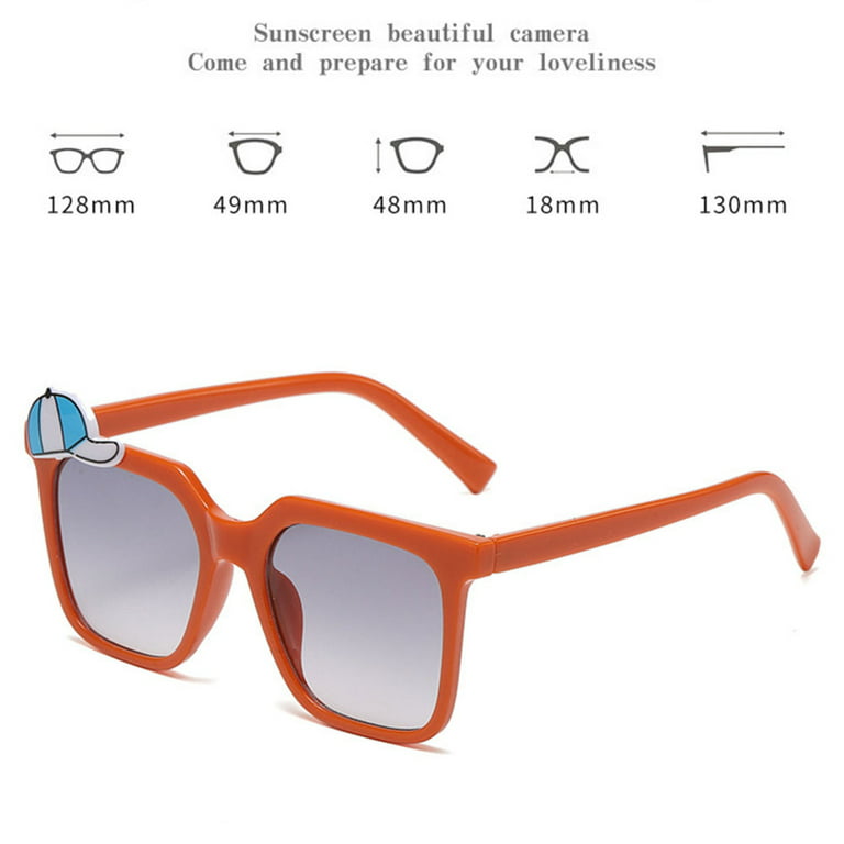 Fashion Kids Sunglasses UV Blocking Anti-UV Lovely Hat Square Frame Eyewear  for Party & Travel 
