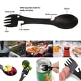thumbnail image 4 of Outdoor Survival Tools 5 In 1 Camping Multi-Functional EDC Practical Kit Fork Knife Spoon Bottle/Can Opener Black, 4 of 5
