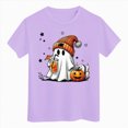 thumbnail image 3 of TOWED22 Boys Girls Halloween Shirts Toddler Short Sleeve Truck Boo Ghost Pumpkin Tee Tops T-Shirts,Purple,1-2 Y, 3 of 7