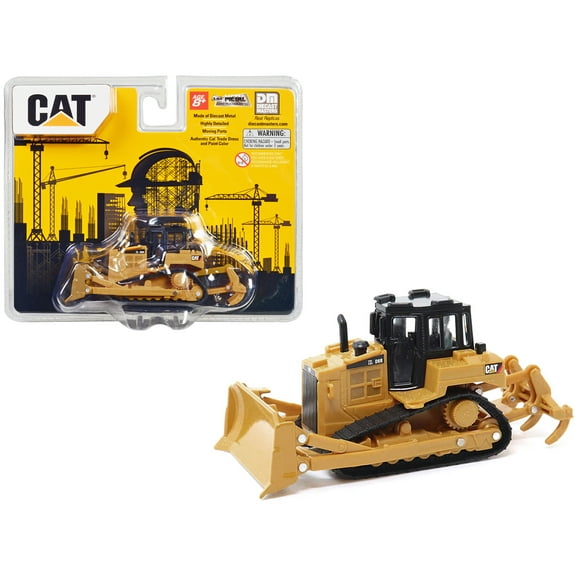 CAT Caterpillar D6R Track-Type Tractor Yellow and Black 1/64 Diecast Model by Diecast Masters