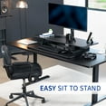 thumbnail image 5 of VIVO Black Electric 42" Standing Desk Monitor Riser, Dual Arm Sit Stand Tabletop, 5 of 8