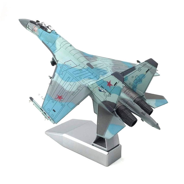 Avion d'Attaque Russe SU-35 à l'Échelle 1/100 Modèle Militaire en Métal Cadeaux en Métal Collection Commémorative pour Enfants Modèle d'Avion Avion de Chasse jet Anges Modèles Militaire SU-35