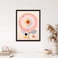 thumbnail image 4 of Abstract With a Hint Of Flower Bohemian Floral Watercolour Painting Pink Yellow Blue Bright Pastel Art Print Framed Poster Wall Decor 12x16 inch, 4 of 5