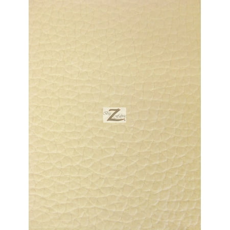 - Vinyl Faux Fake Leather Pleather Grain Champion PVC Fabric / Ice Cream / Sold By The Yard