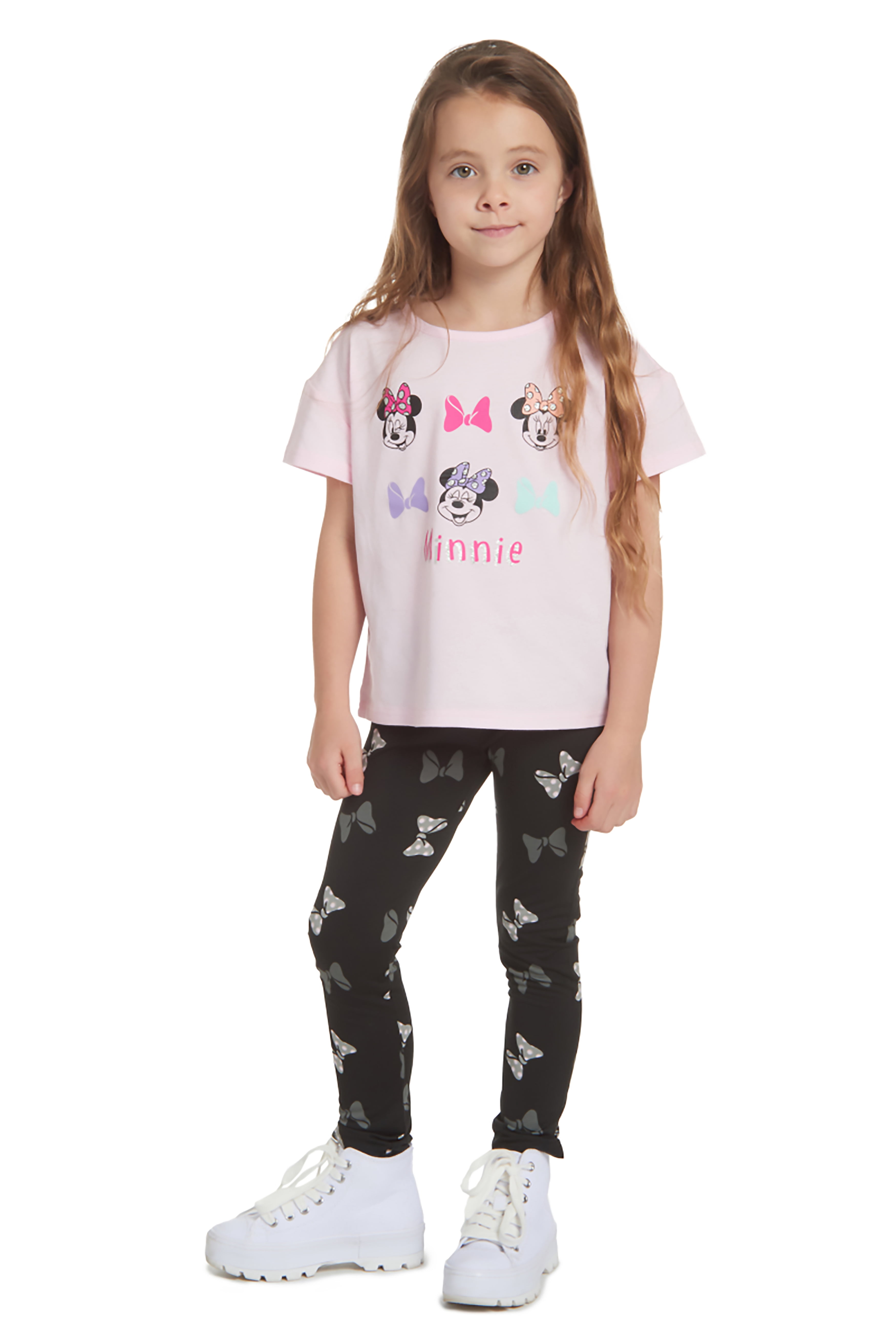 Disney Minnie Mouse Hoodie T-Shirt Athletic Pants 3-Piece Set (Size 3-7)