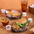 thumbnail image 2 of Panier en Acier Inoxydable Collation Croustilles Baril Contenant Vaisselle Nourriture Panier de Friture Contenant de Frites (Noir), 2 of 7
