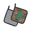 thumbnail image 2 of Carolines Treasures CJ2013-BPTHD Letter B Retro Tribal Alphabet Initial Pair of Pot Holders, 7.5HX7.5W, multicolor, 2 of 2