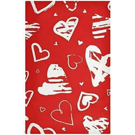 

Hyjoy Valentine s Day Love Heart Kitchen Towel Set of 6 Super Soft Absorbent Hand Towel Tea Towel Home Restaurant Tableware Cleaning Rag for Kitchen Hotel Beach Bathroom Gym etc.