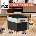 thumbnail image 2 of Ornavo Storage Bins Set of 6 13 x 15 x 13 Multi-Color Storage Chest Pack, 2 of 6