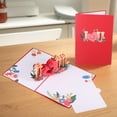 thumbnail image 2 of Cateissary Tarjeta de aniversario compacta y liviana con flores en forma de corazón Tarjetas del día de San Valentín o tarjeta de aniversario Kits de decoración para fiestas, 2 of 6