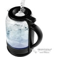 thumbnail image 3 of OVENTE Electric Hot Water Glass Kettle 1.5 Liter Borosilicate Glass with ProntoFill Technology Easy Fill Solution, Portable 1500 Watt Tea Maker Auto Shut-Off Fast Heating for Beverage, Black KG516B, 3 of 12