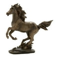 thumbnail image 2 of Antique Bronze Finished Wild Stallion Horse Statue, 2 of 2