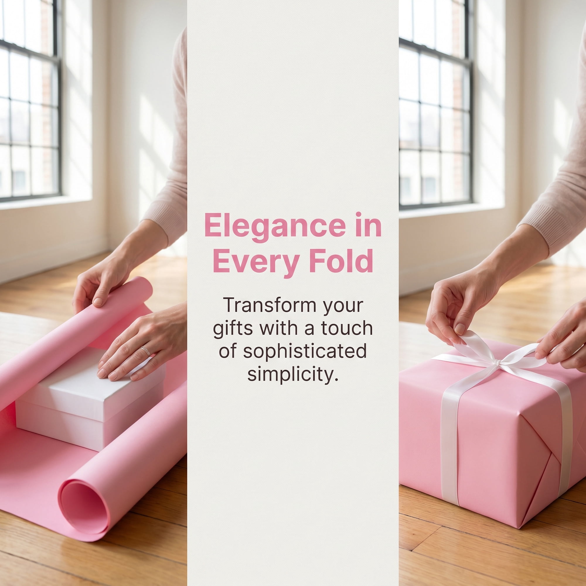 Unique Bargains Thick Gift Wrapping Paper Anti-Tear Giant Matte Sheets Pink 39.4" x 27.6"