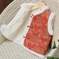 thumbnail image 7 of Hpgjzj Kid Girl Boy Vest Coat Chinese New Year Button Up Waistcoat Outfit Traditional Tang Tops Winter Spring Warm Outerwear, 7 of 7