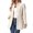 Beige, variant on ClodeEU Women's High Neck Long Sleeve Mid Length Wool Blend Coat,Casual Loose Coat with Pockets Beige,Women's Plus L